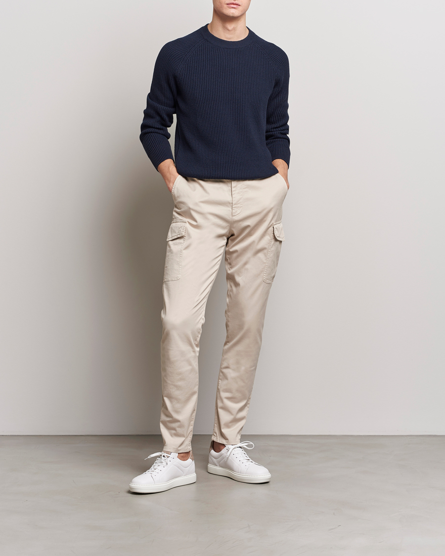 Men | Sweaters & Knitwear | Brunello Cucinelli | Heavy Rib Stitch Crew Neck Navy