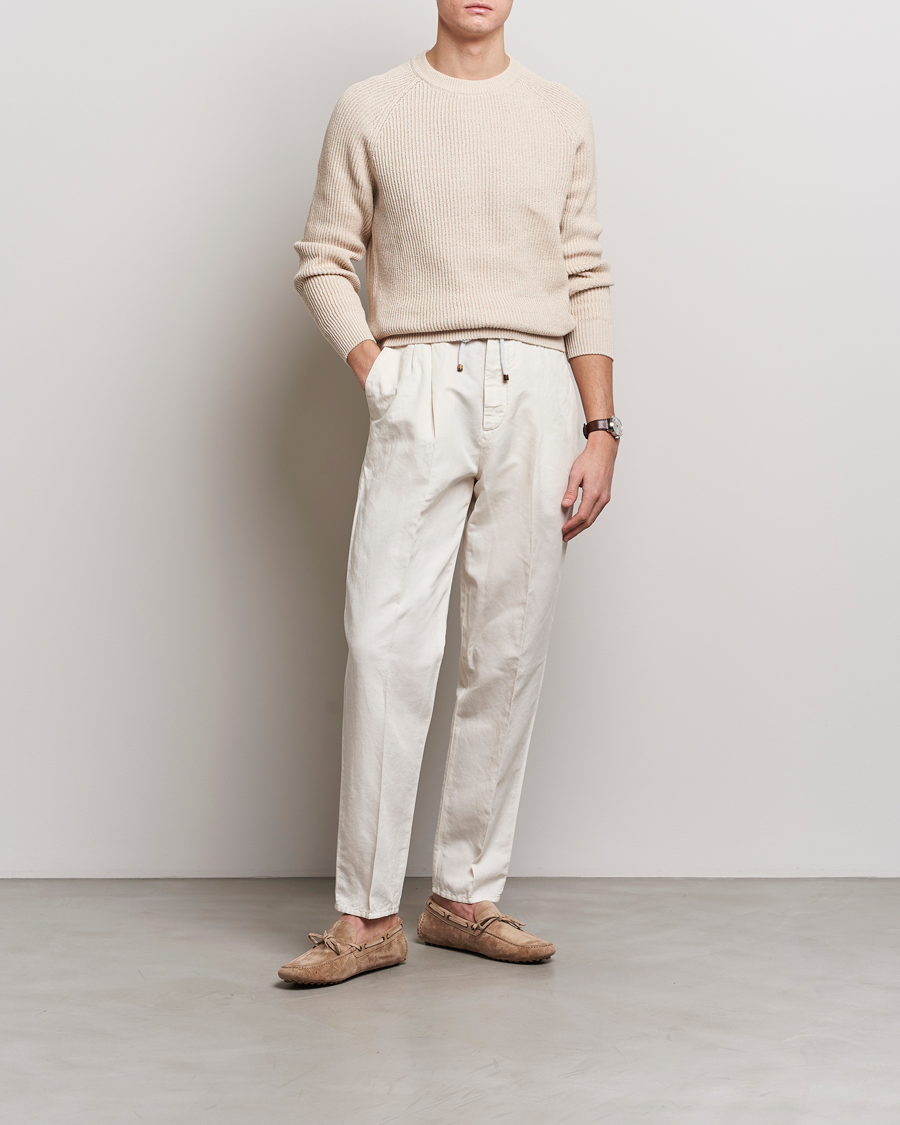 Men | Sweaters & Knitwear | Brunello Cucinelli | Heavy Rib Stitch Crew Neck Light Beige