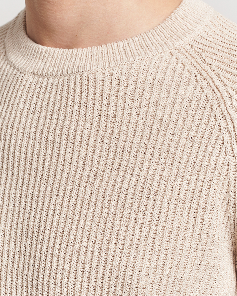 Men | Sweaters & Knitwear | Brunello Cucinelli | Heavy Rib Stitch Crew Neck Light Beige