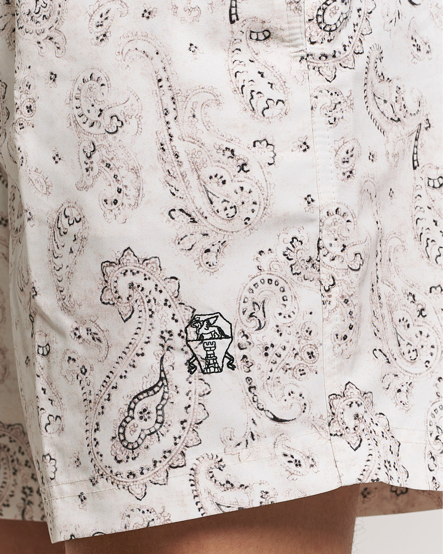 Men | Swimwear | Brunello Cucinelli | Paisley Swim Trunks Light Beige