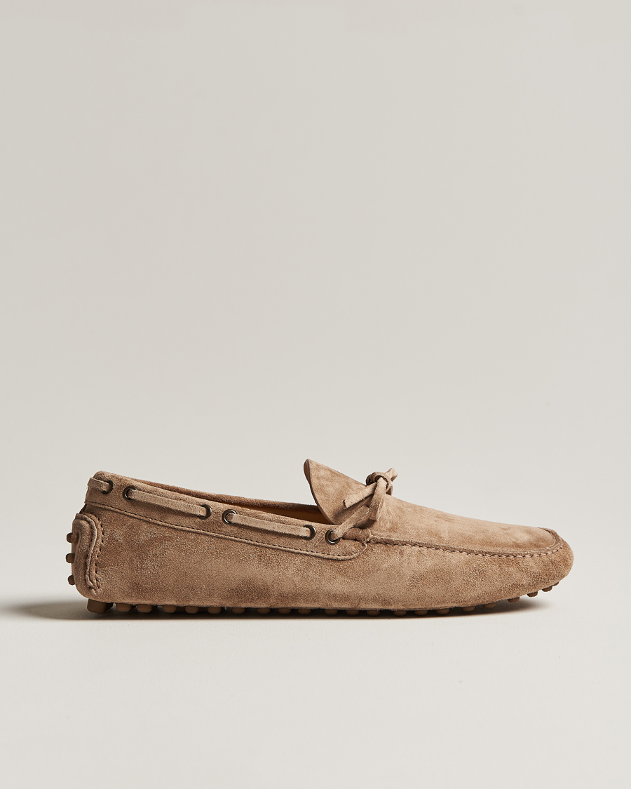 Men | Brunello Cucinelli Laced Carshoe Beige Suede | Brunello Cucinelli | Laced Carshoe Beige Suede