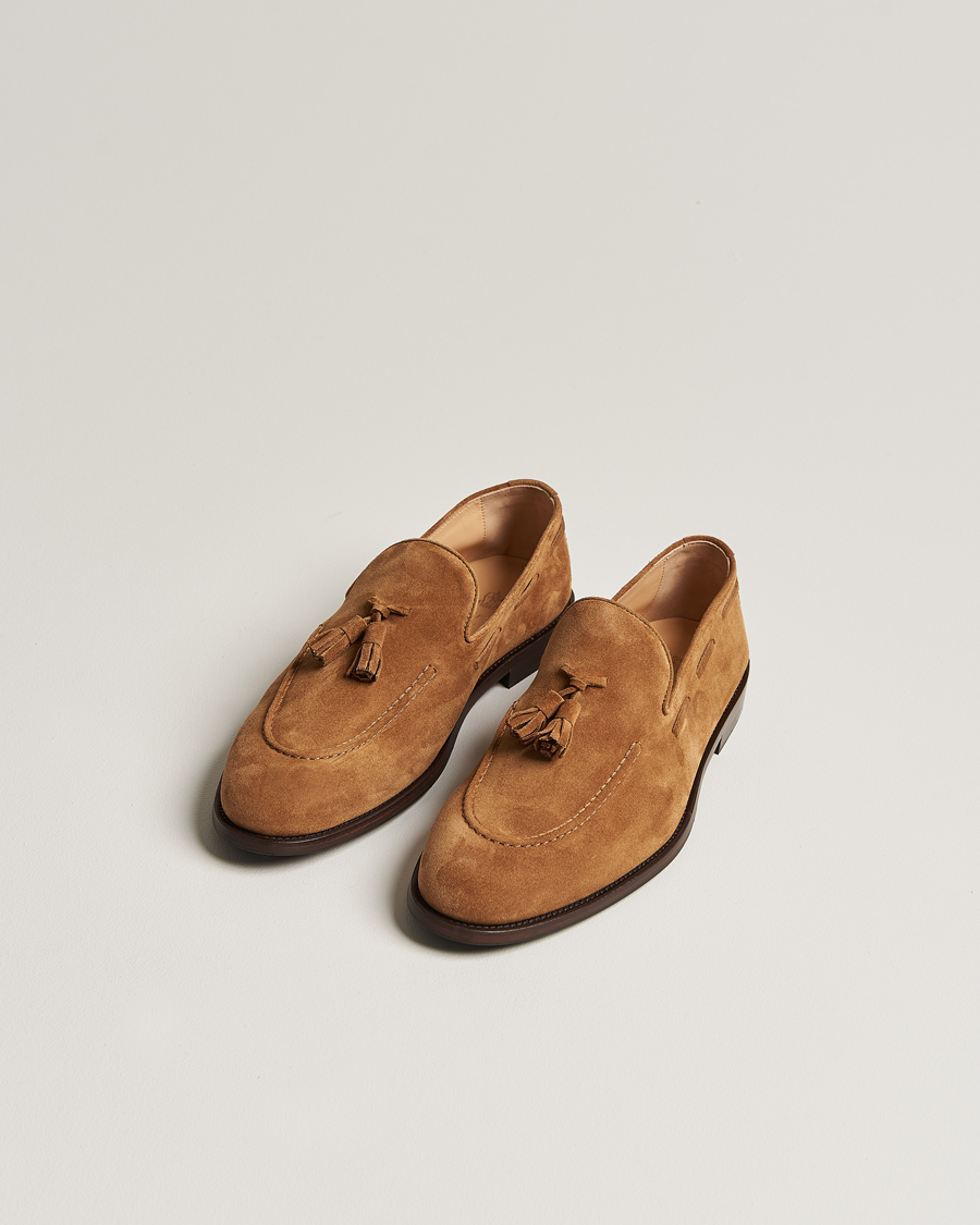 Brunello Cucinelli Tassel Loafer Whiskey Suede at CareOfCarl.com
