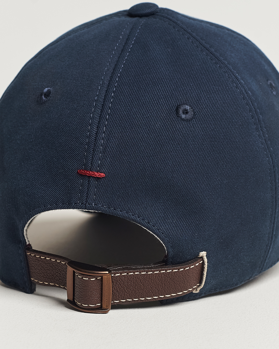 Brunello Cucinelli Cotton Baseball Cap Navy at CareOfCarl.com