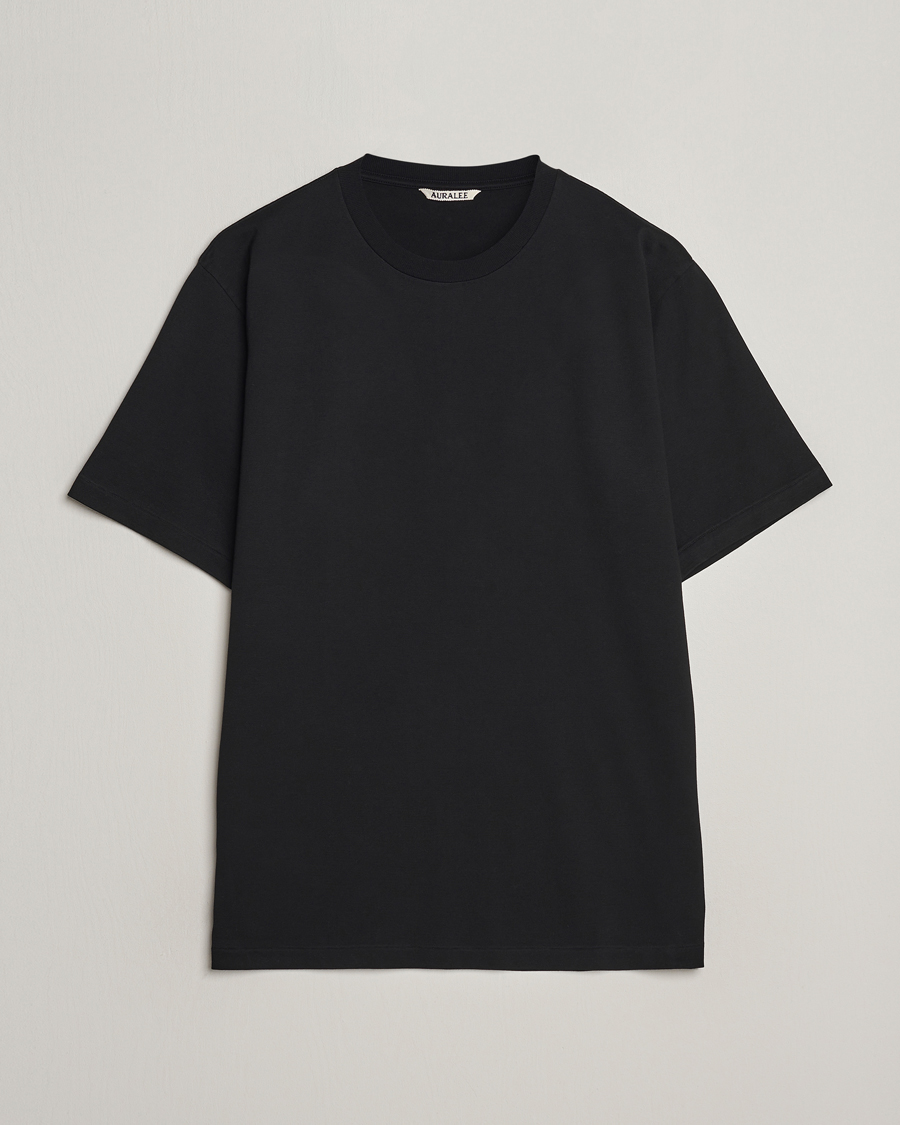 Men | T-Shirts | Auralee | Luster Plating T-Shirt Black