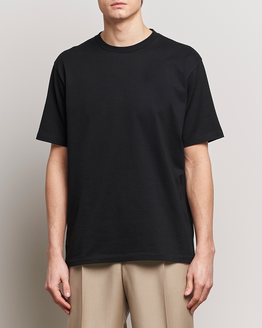 Men | Clothing | Auralee | Luster Plating T-Shirt Black