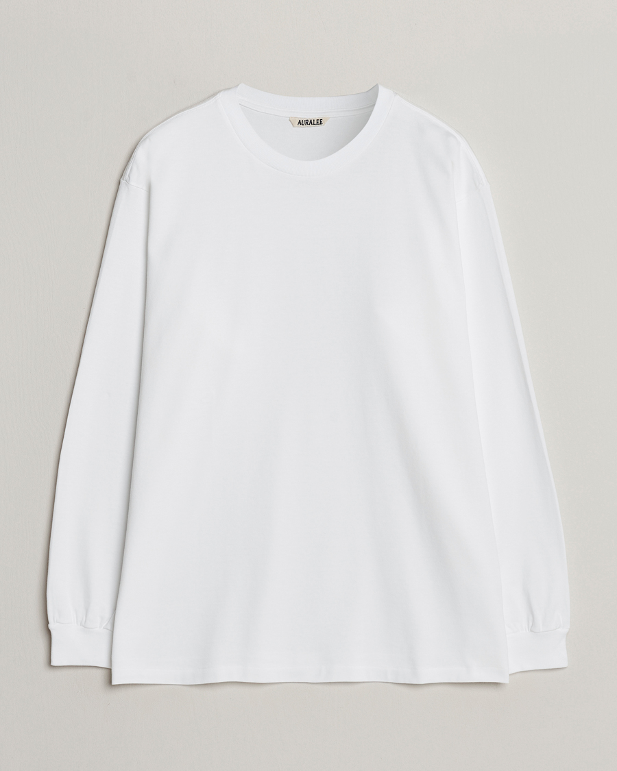 Men |  | Auralee | Luster Plating Long Sleeve T-Shirt White