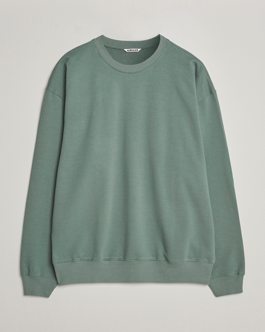 Men |  | Auralee | Super High Gauze Sweatshirt Dustry Green