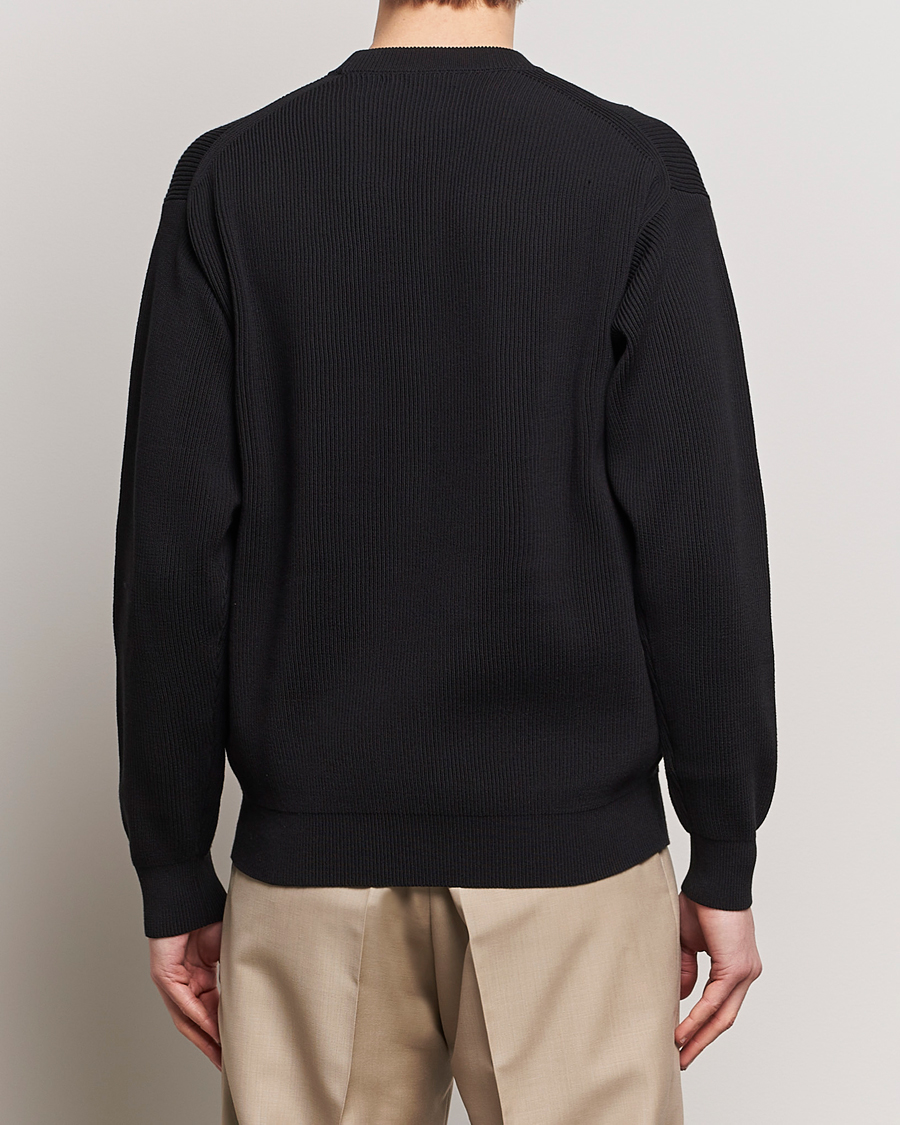 Men | Sweaters & Knitwear | Auralee | Hard Twist Rib Knit Pullover Black