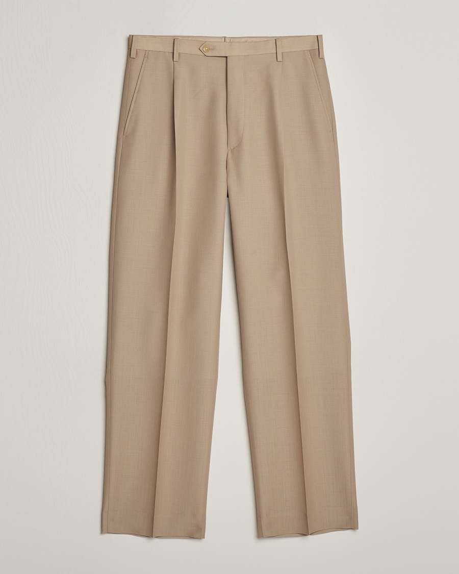 Men | Trousers | Auralee | Tropical Wool/Mohair Slacks Beige