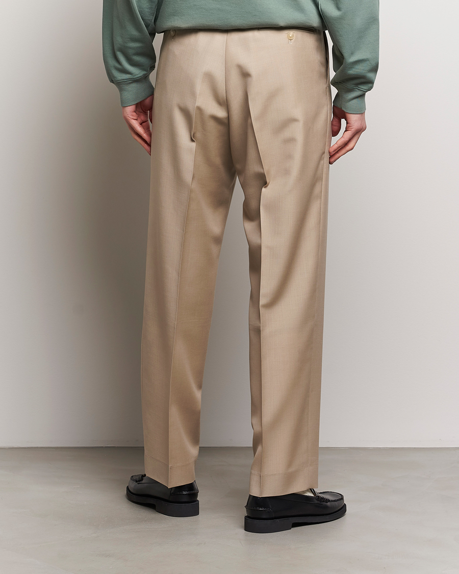 Men | Trousers | Auralee | Tropical Wool/Mohair Slacks Beige