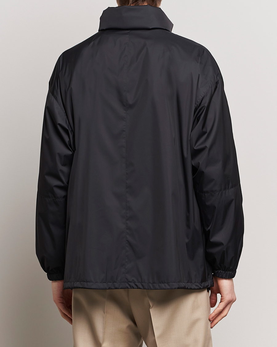 Men | Coats & Jackets | Auralee | Polyester Satin Zip Jacket Black