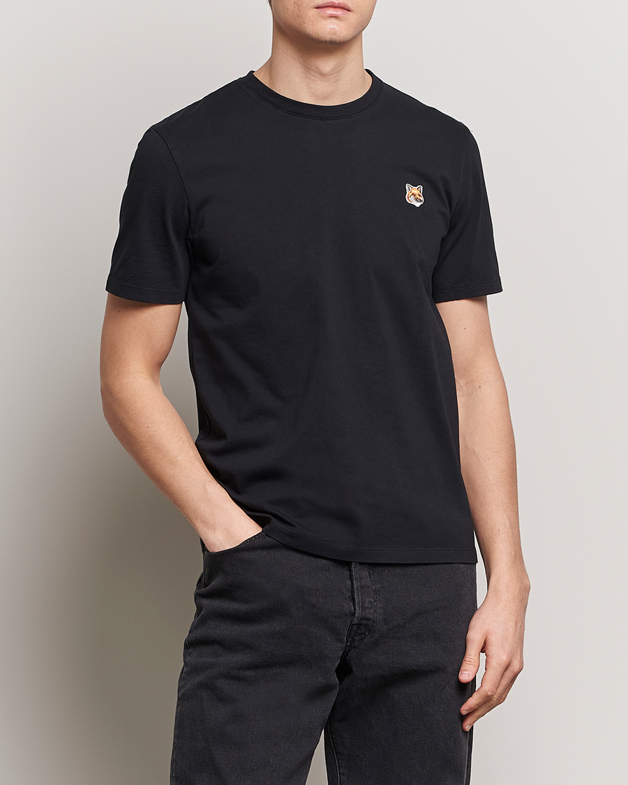 Men | Short Sleeve T-shirts | Maison Kitsuné | Fox Head T-Shirt Black