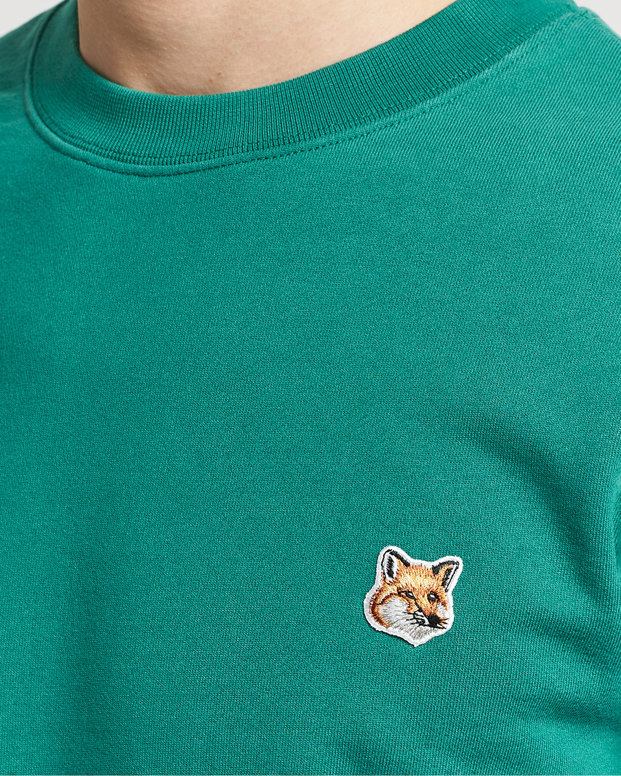 Men | Sweaters & Knitwear | Maison Kitsuné | Fox Head Sweatshirt Pine Green