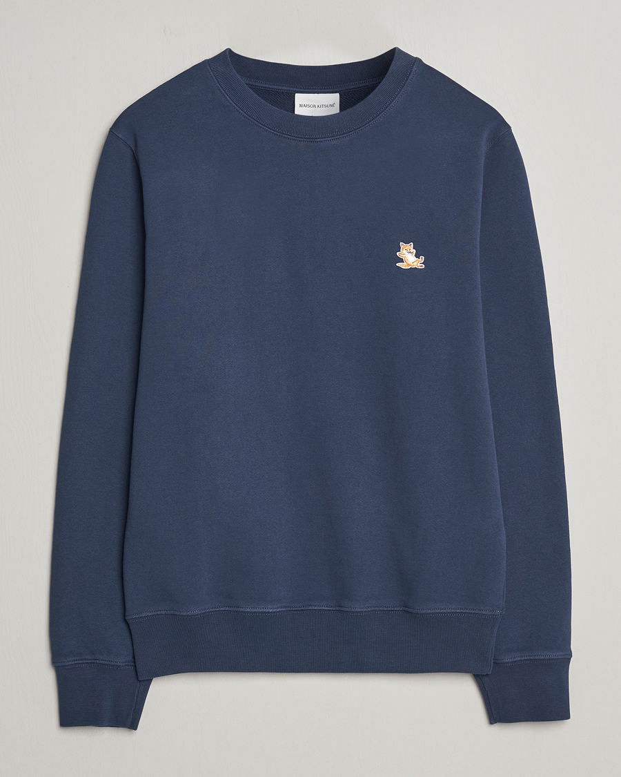 Men | Sweaters & Knitwear | Maison Kitsuné | Chillax Fox Sweatshirt Ink Blue