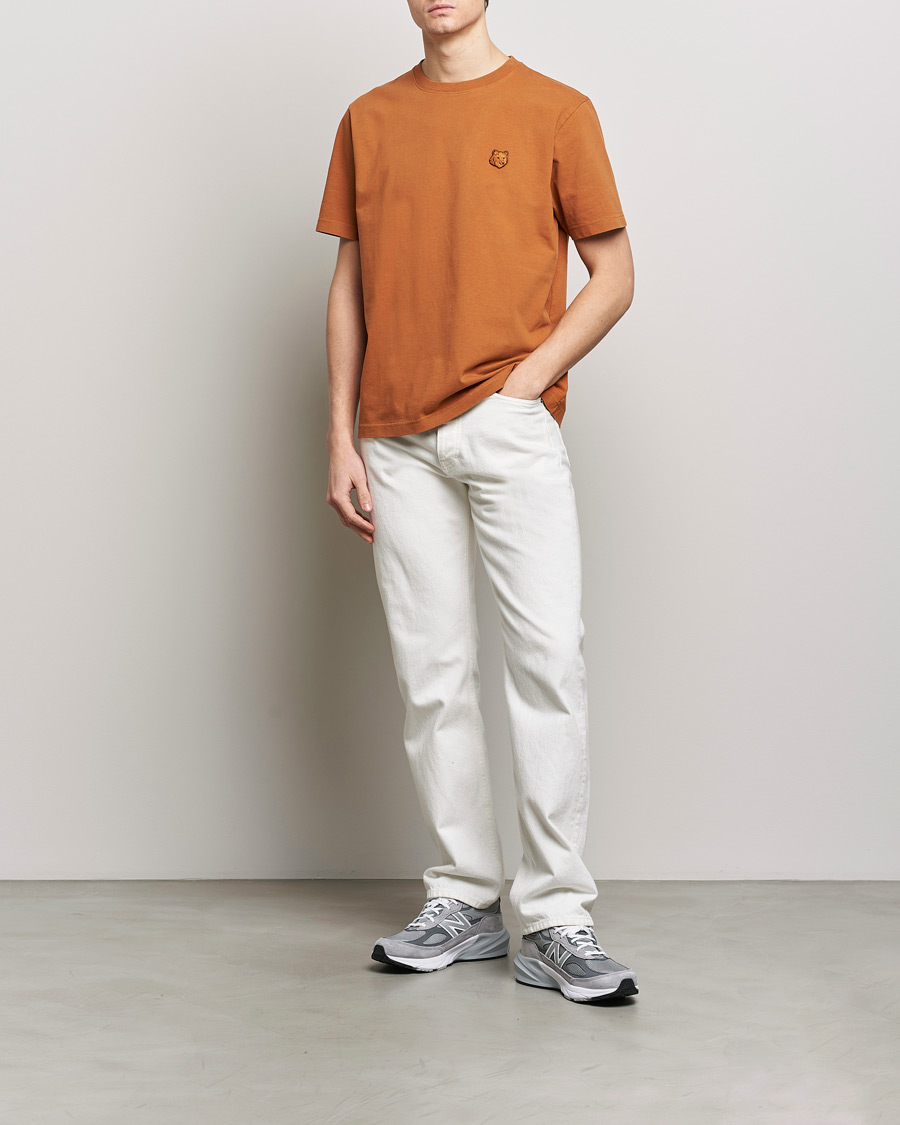 Men | T-Shirts | Maison Kitsuné | Tonal Fox Head T-Shirt Tobacco