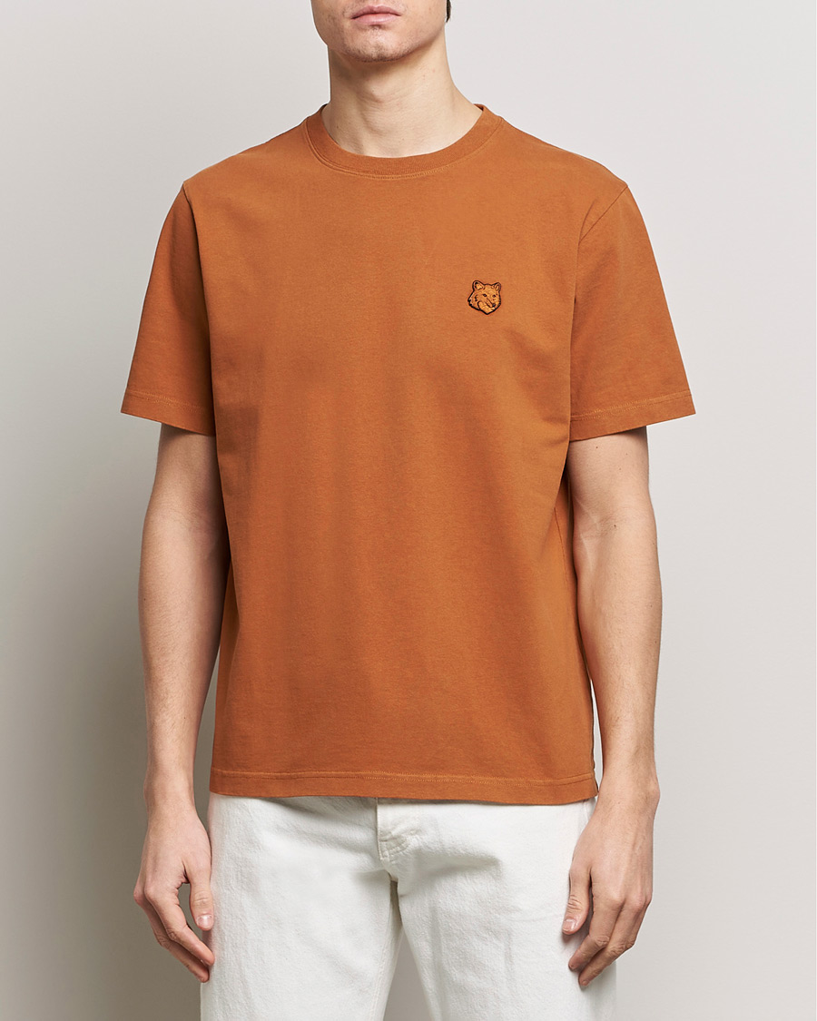 Men | T-Shirts | Maison Kitsuné | Tonal Fox Head T-Shirt Tobacco