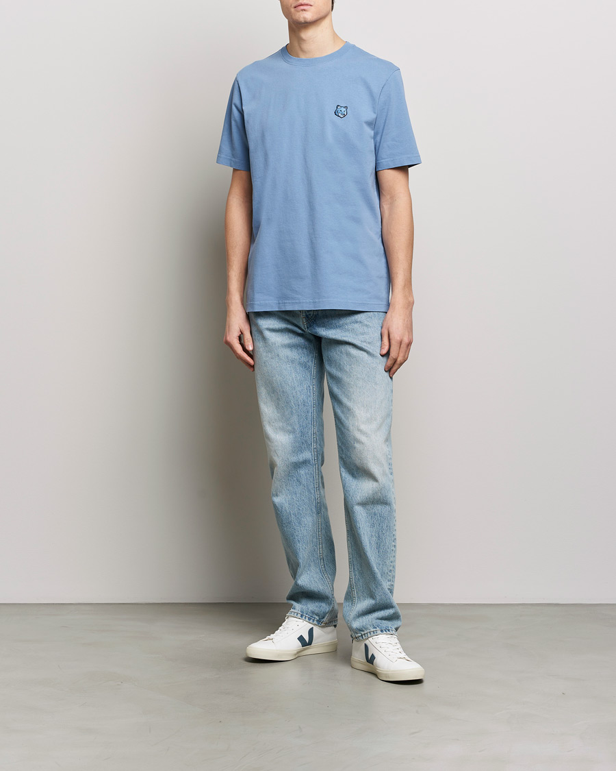 Men | T-Shirts | Maison Kitsuné | Tonal Fox Head T-Shirt Hampton Blue