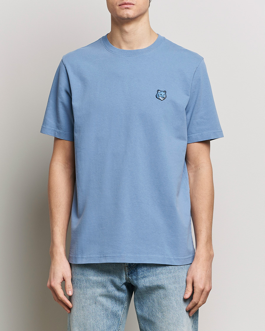 Men | T-Shirts | Maison Kitsuné | Tonal Fox Head T-Shirt Hampton Blue
