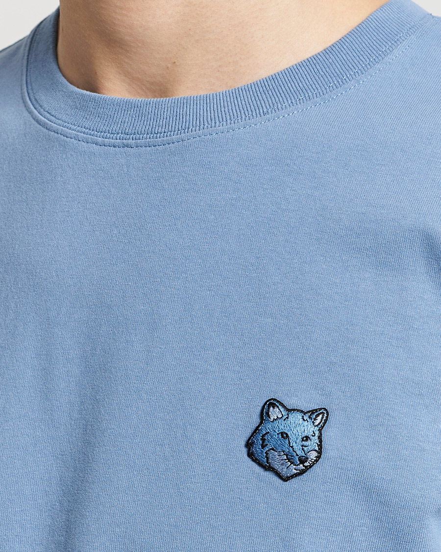 Men | T-Shirts | Maison Kitsuné | Tonal Fox Head T-Shirt Hampton Blue