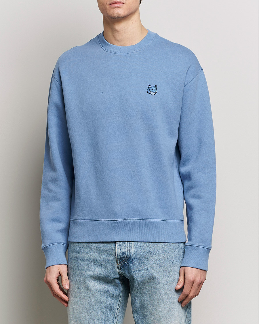 Men |  | Maison Kitsuné | Tonal Fox Head Sweatshirt Hampton Blue