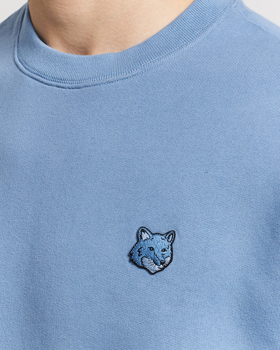 Men | Sweaters & Knitwear | Maison Kitsuné | Tonal Fox Head Sweatshirt Hampton Blue