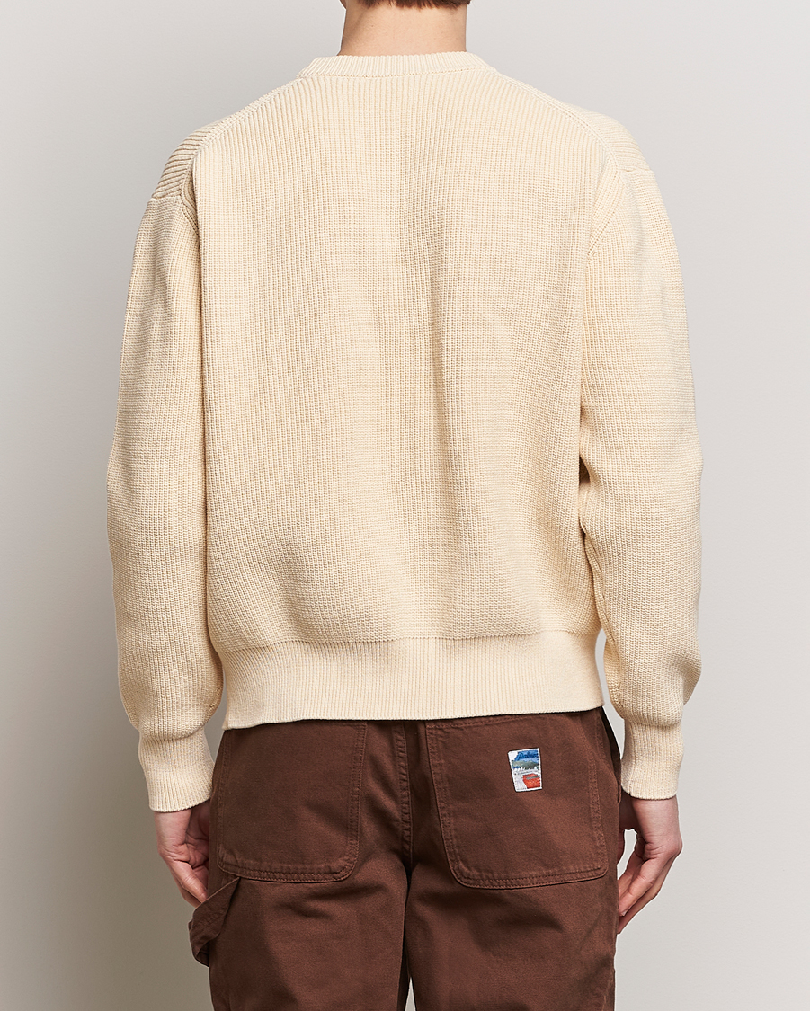 Men | Sweaters & Knitwear | Maison Kitsuné | Tonal Fox Ribbed Crew Neck Paper