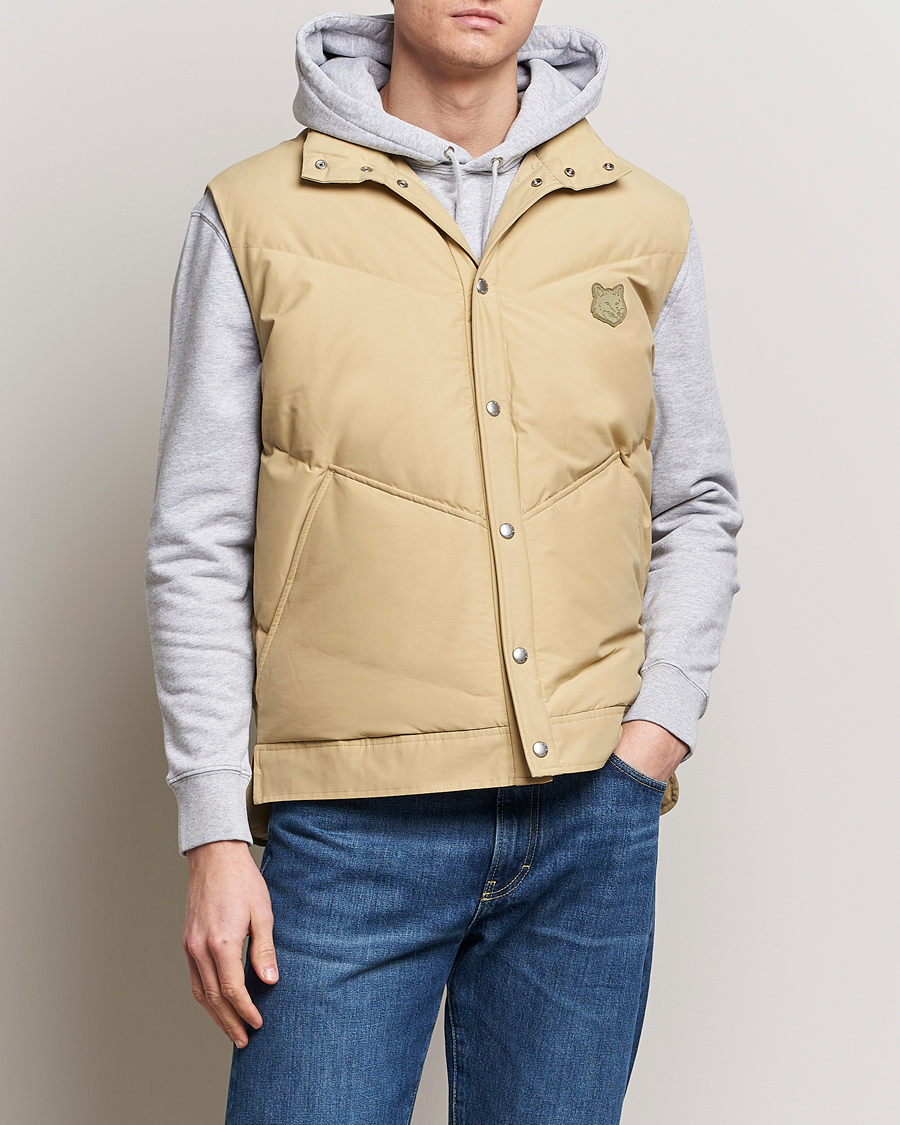 Men | Coats & Jackets | Maison Kitsuné | Tonal Fox Puffer Vest Canvas