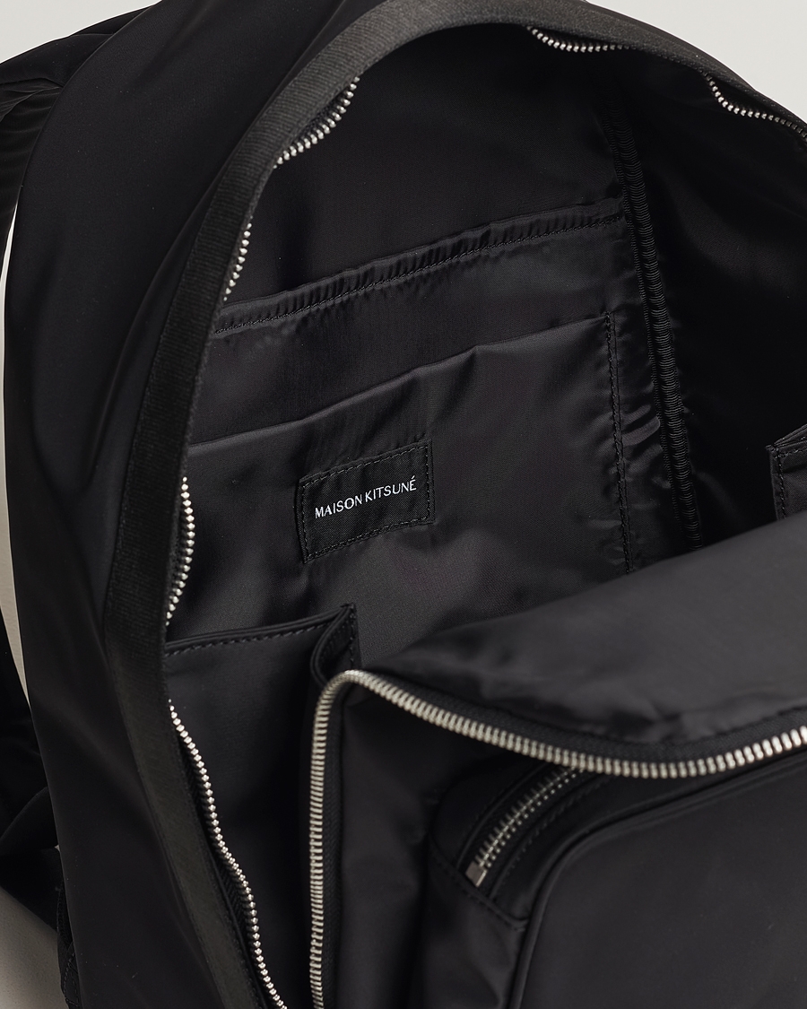 Men | Maison Kitsuné The Traveller Backpack Black | Maison Kitsuné | The Traveller Backpack Black