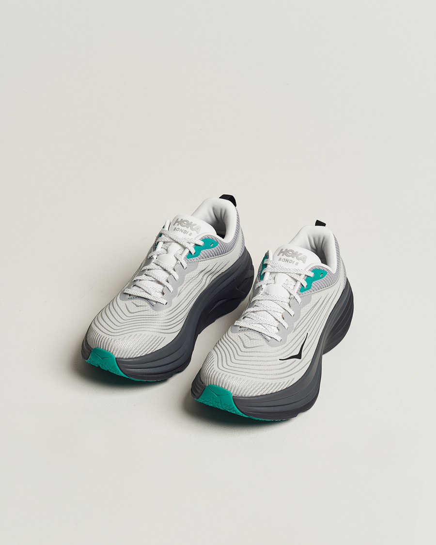 Men | Hoka Stealth/Tech Bondi 8 Harbor Mist/Black | Hoka | Stealth/Tech Bondi 8 Harbor Mist/Black