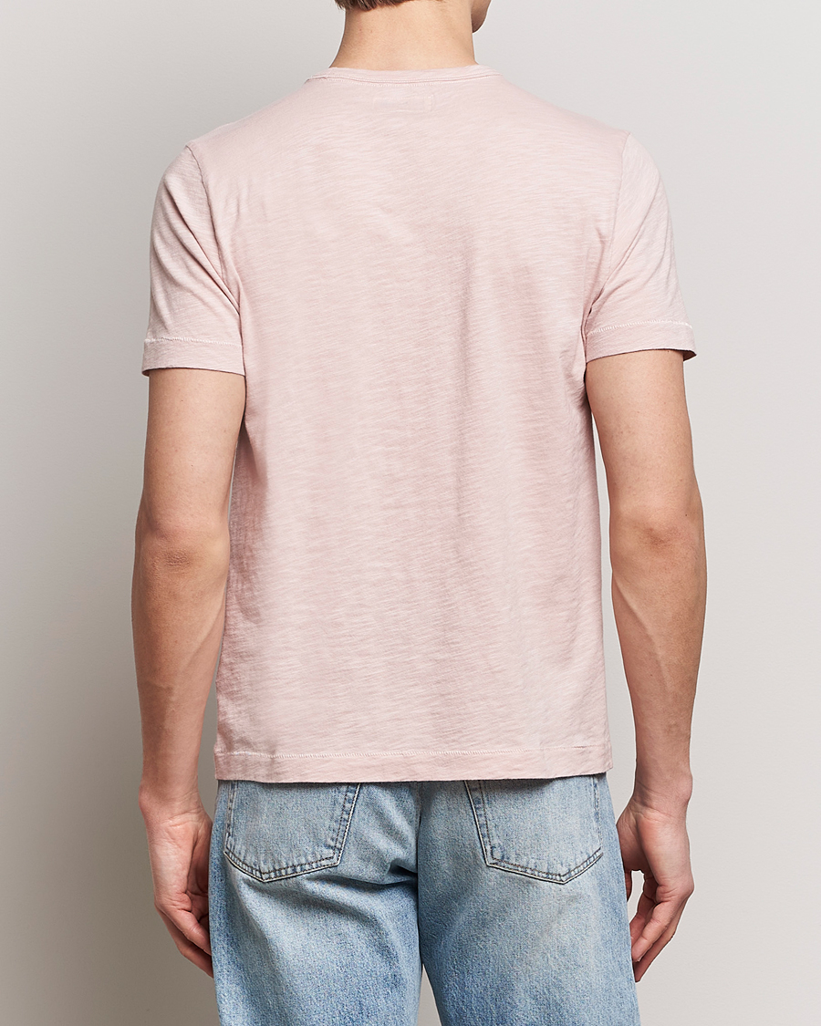 Men | T-Shirts | Merz b. Schwanen | Organic Pima Cotton Slub Crew Neck T-Shirt Dusted Pink