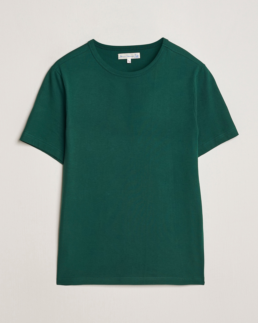 Men | T-Shirts | Merz b. Schwanen | 1950s Classic Loopwheeled T-Shirt Classic Green