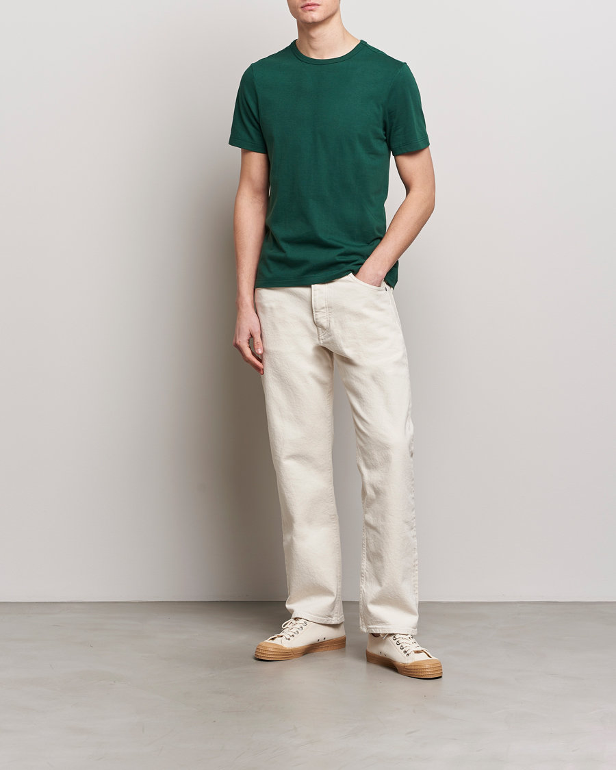 Men | T-Shirts | Merz b. Schwanen | 1950s Classic Loopwheeled T-Shirt Classic Green