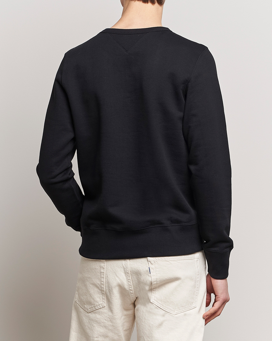 Men | Sweaters & Knitwear | Merz b. Schwanen | Organic Cotton Crew Neck Sweatshirt Black