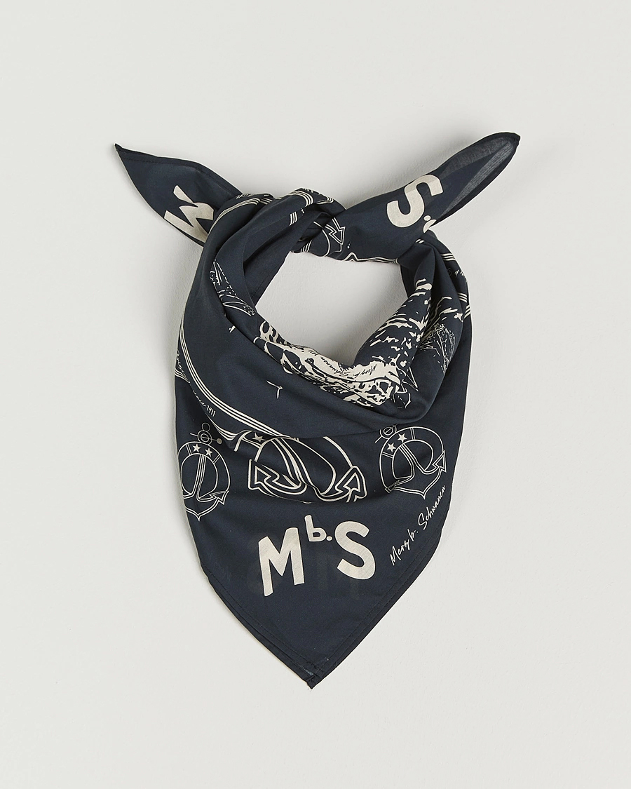 Men | Merz b. Schwanen Cotton Bandana Charcoal | Merz b. Schwanen | Cotton Bandana Charcoal