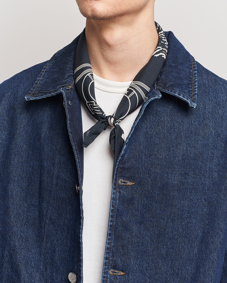 Men | Merz b. Schwanen Cotton Bandana Charcoal | Merz b. Schwanen | Cotton Bandana Charcoal