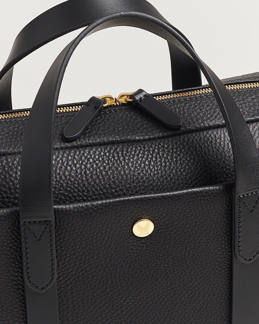 Men | Mismo Aspire Pebbled Leather Briefcase Black | Mismo | Aspire Pebbled Leather Briefcase Black