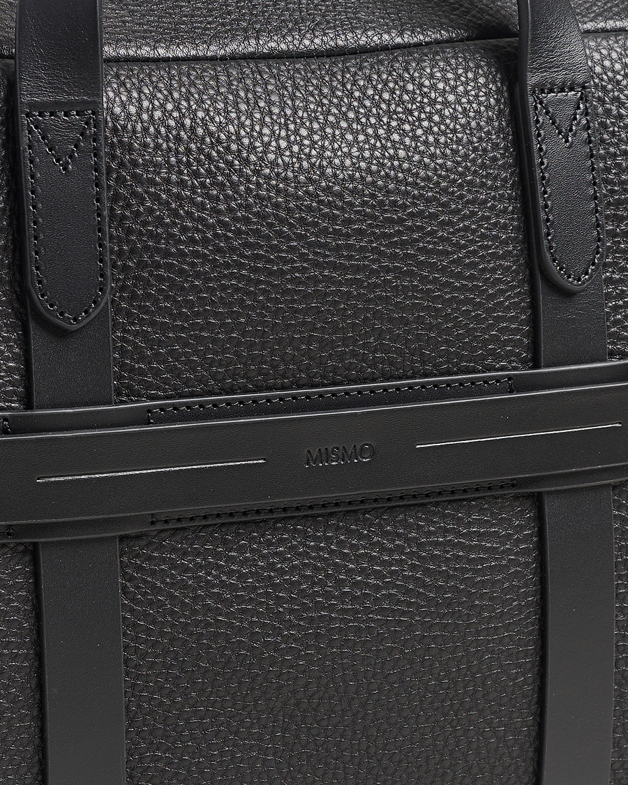 Men | Mismo Aspire Pebbled Leather Briefcase Black | Mismo | Aspire Pebbled Leather Briefcase Black