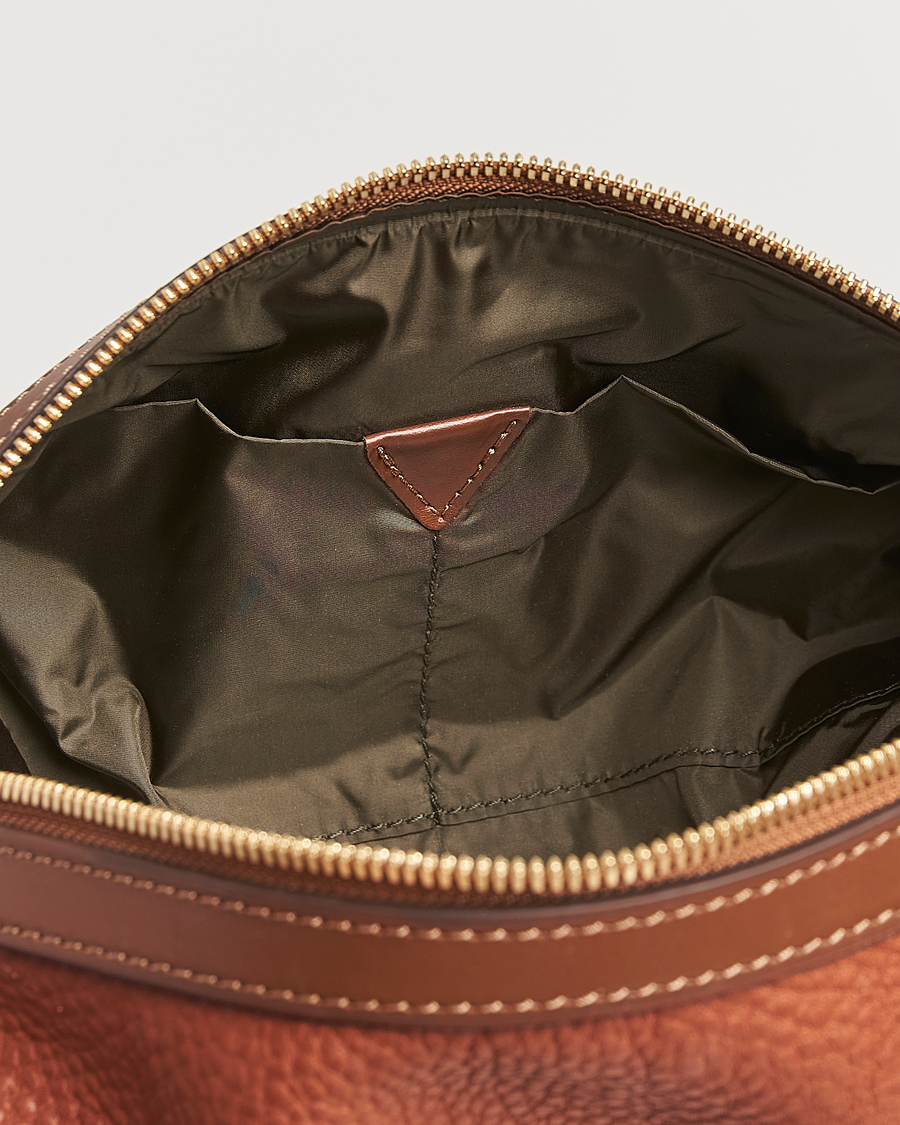 Men | Bags | Mismo | Groom Pebbled Leather Washbag Tabac/Cuoio