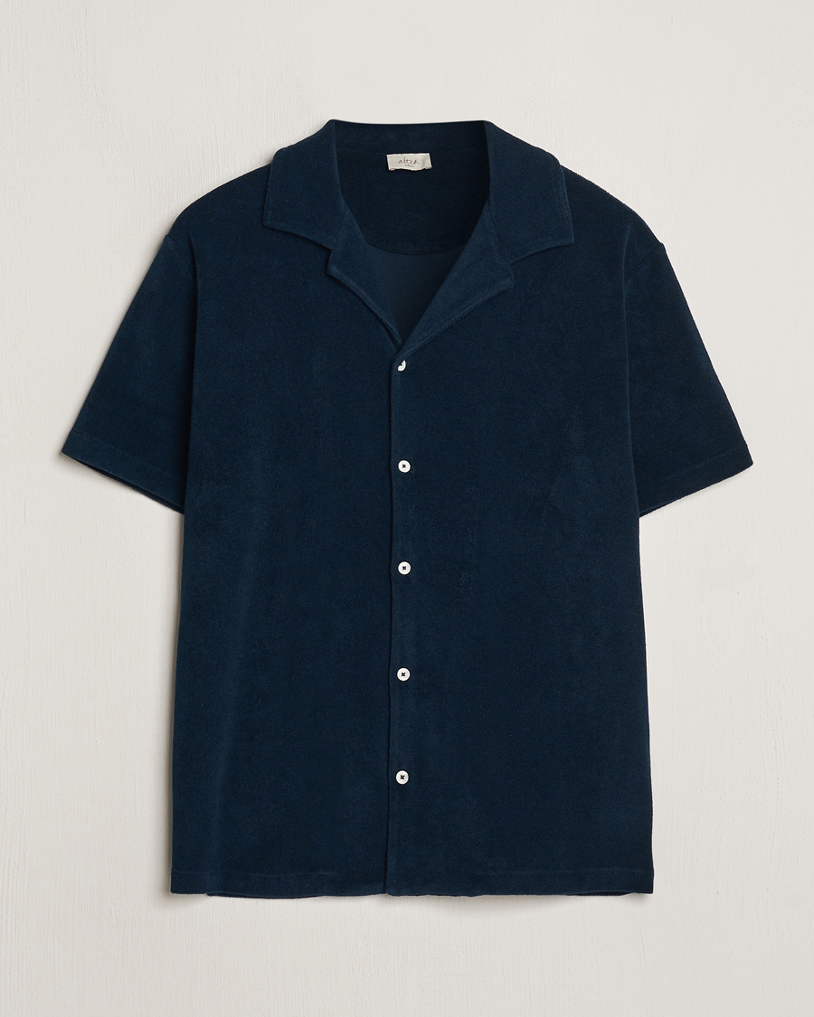 Men | Shirts | Altea | Terry Bowling Shirt Navy