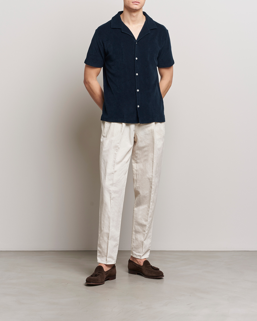 Men | Shirts | Altea | Terry Bowling Shirt Navy