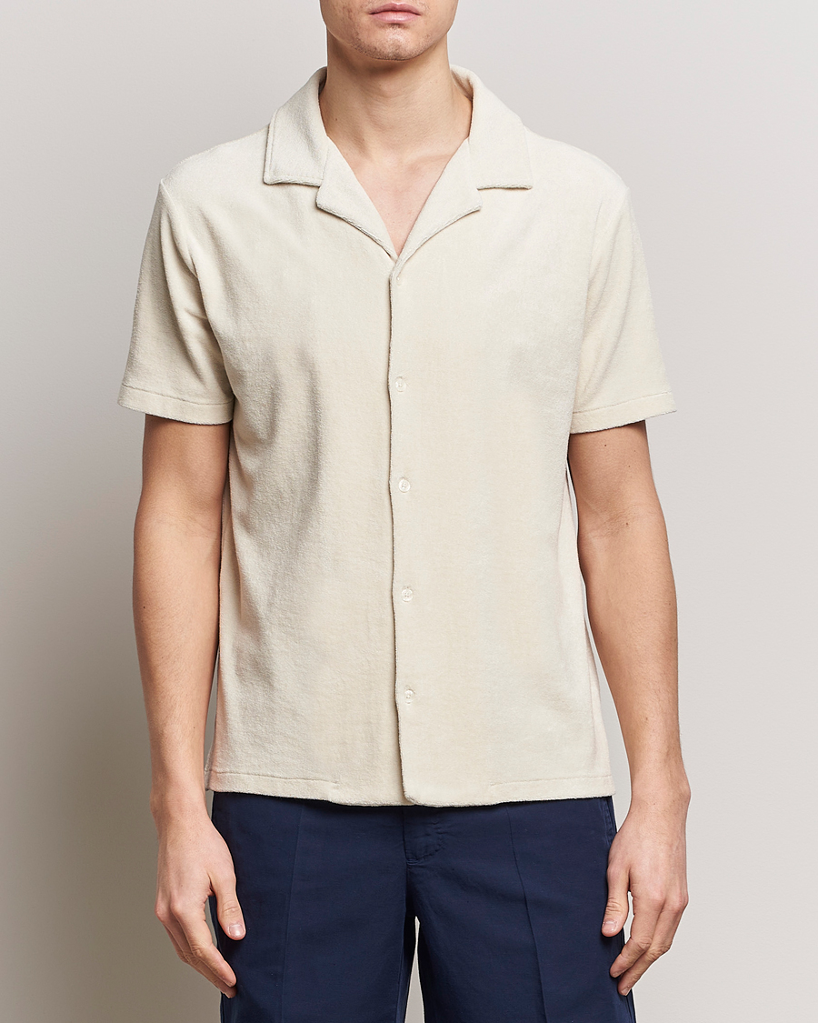 Men | Shirts | Altea | Terry Bowling Shirt Light Beige