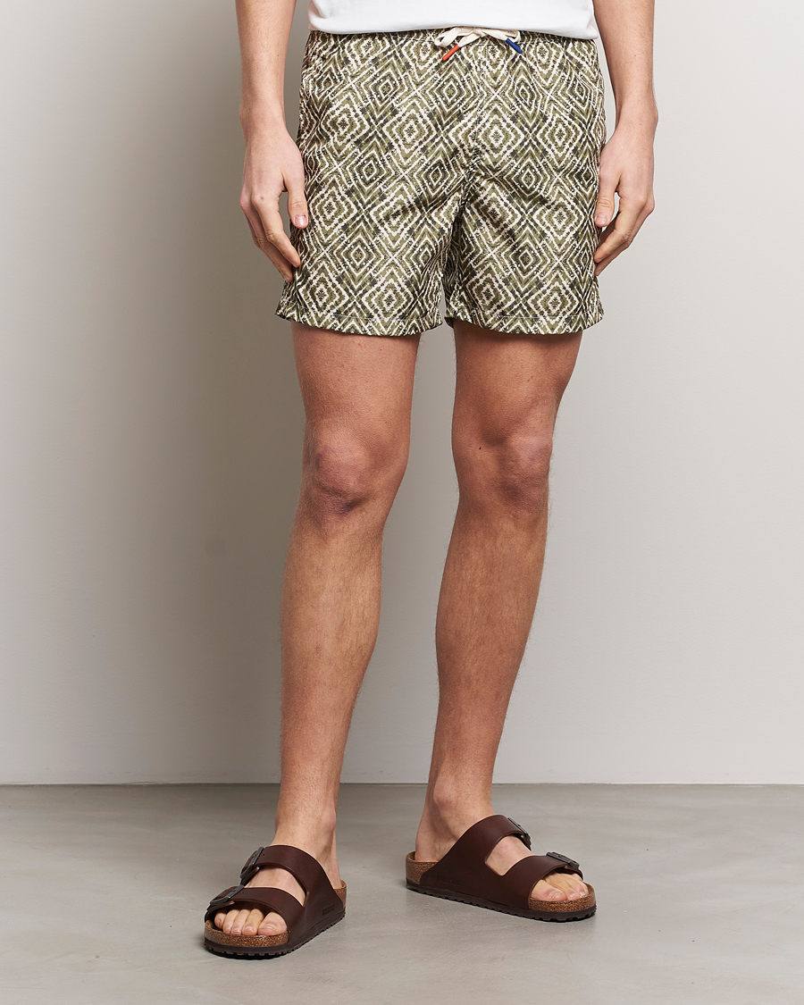 Men | Swimwear | Altea | Printed Swim Shorts Green