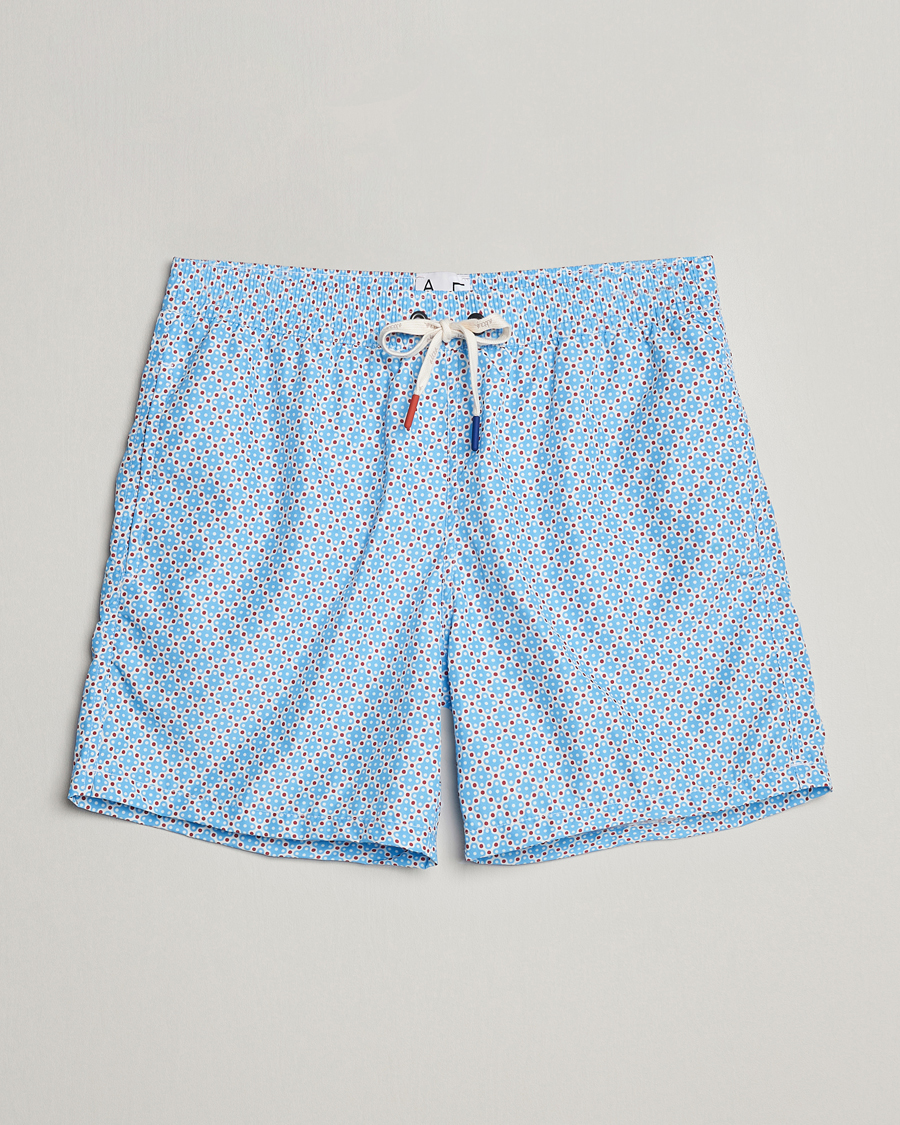 Men | Swimwear | Altea | Printed Swim Shorts Light Blue