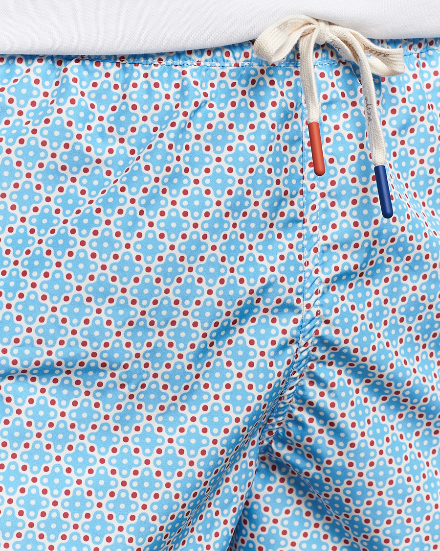Men | Swimwear | Altea | Printed Swim Shorts Light Blue