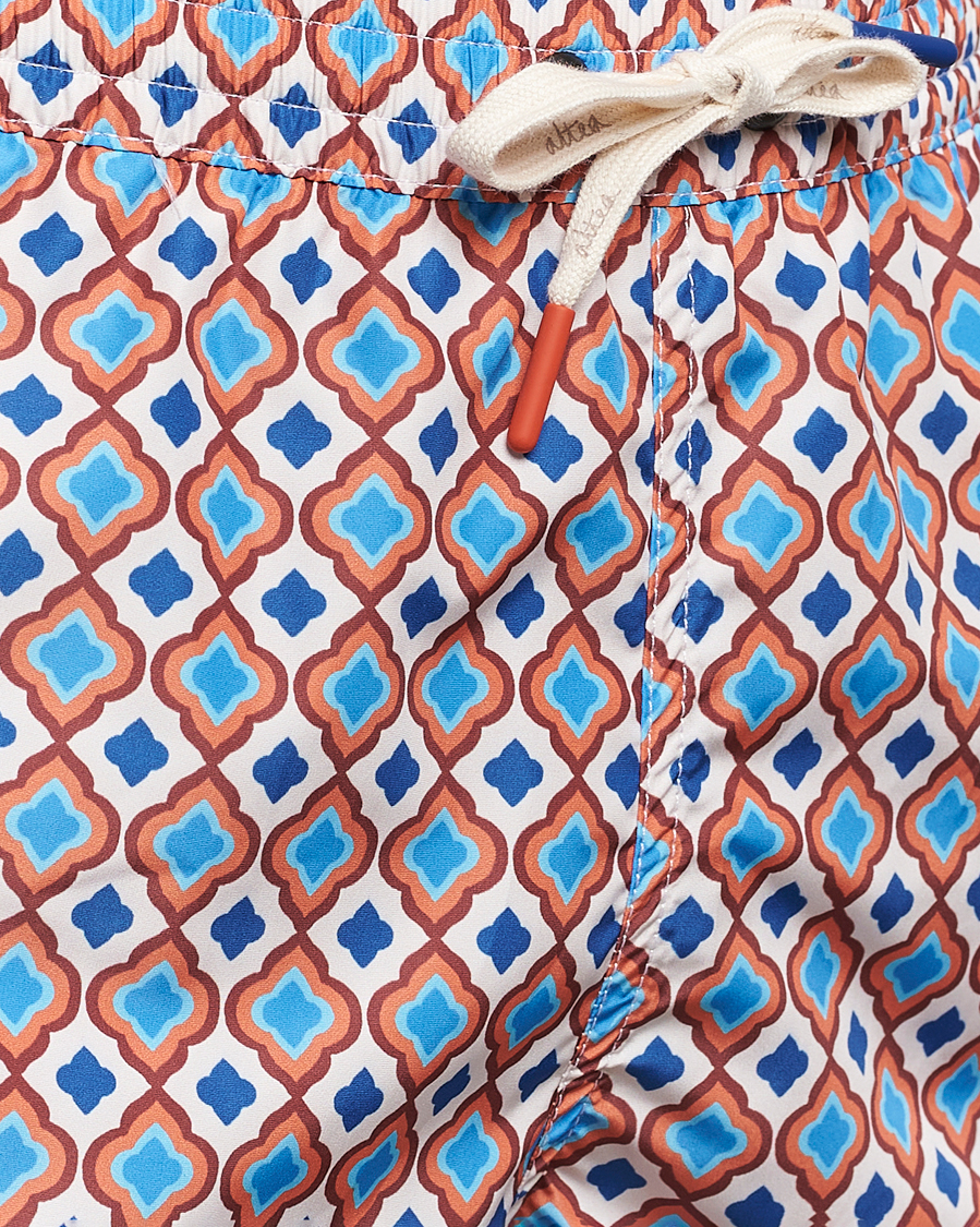 Men | Swimwear | Altea | Printed Swim Shorts Blue/Orange