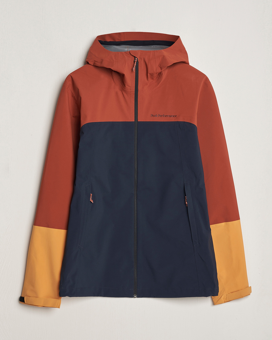 Men | Coats & Jackets | Peak Performance | Trail Hipe Hooded Jacket Spiced/Salute Navy/Desert