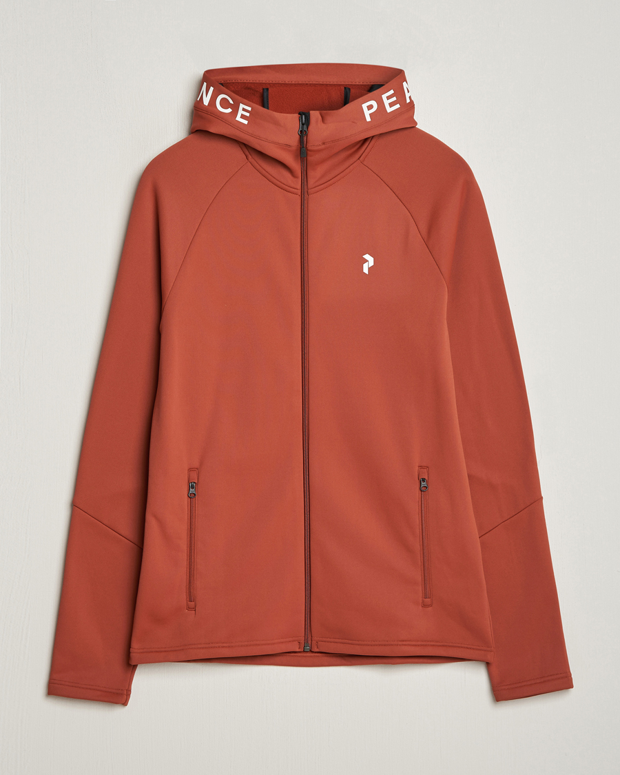 Men | Sweaters & Knitwear | Peak Performance | Rider Hooded Full Zip Spiced