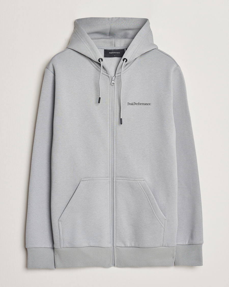 Men | Sweaters & Knitwear | Peak Performance | Original Logo Full Zip Hoodie Desert Blow