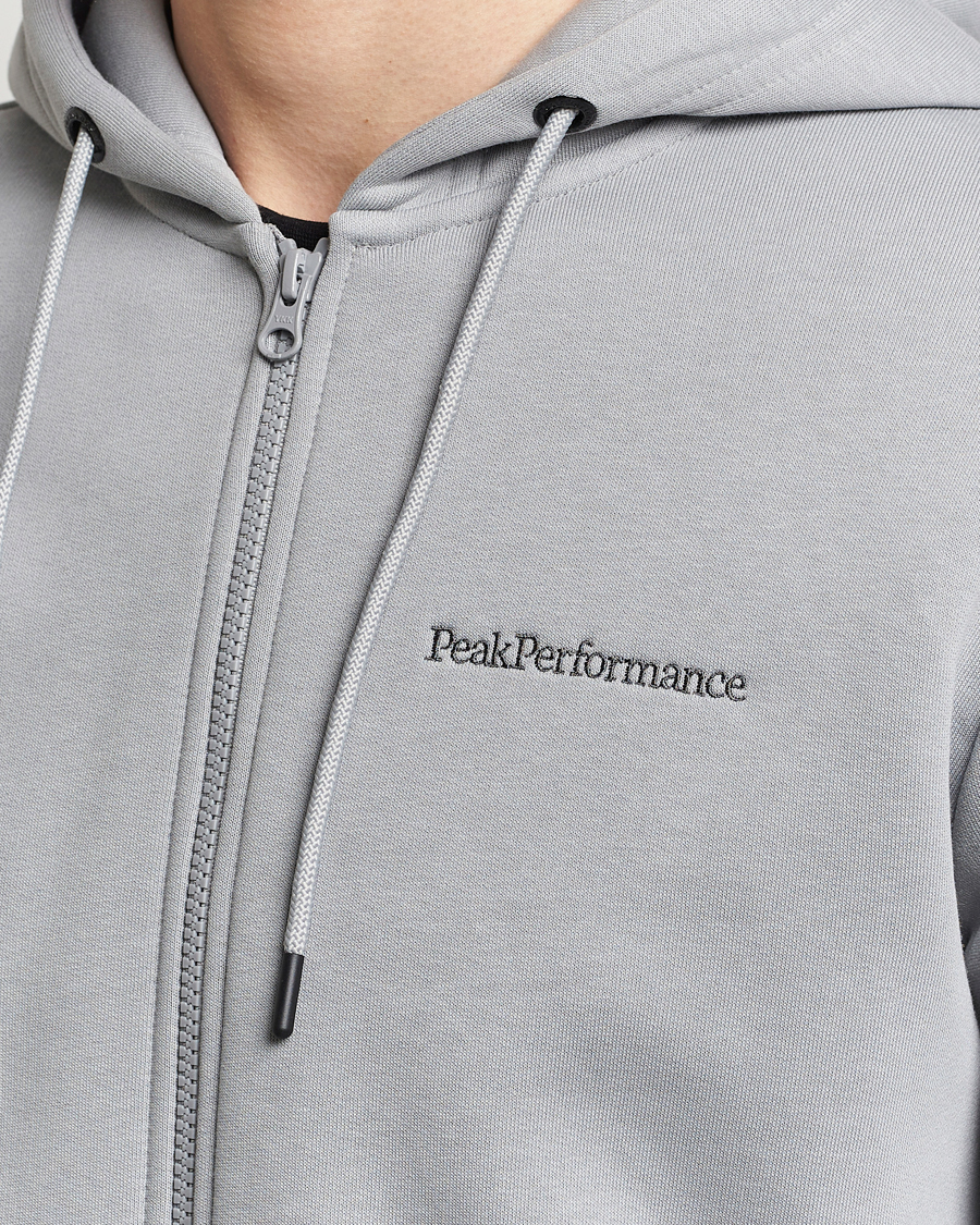 Men | Sweaters & Knitwear | Peak Performance | Original Logo Full Zip Hoodie Desert Blow