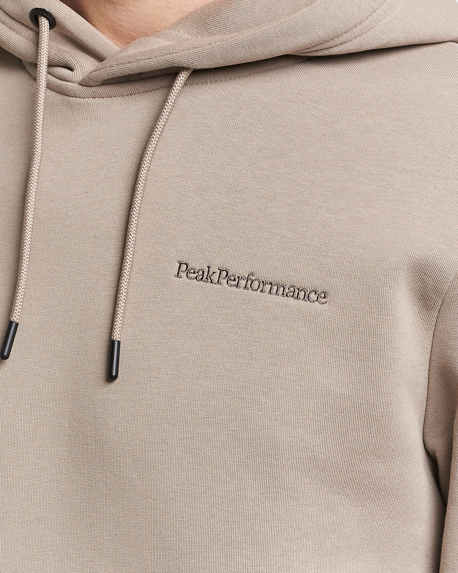 Men | Sweaters & Knitwear | Peak Performance | Original Logo Hoodie Avid Beige